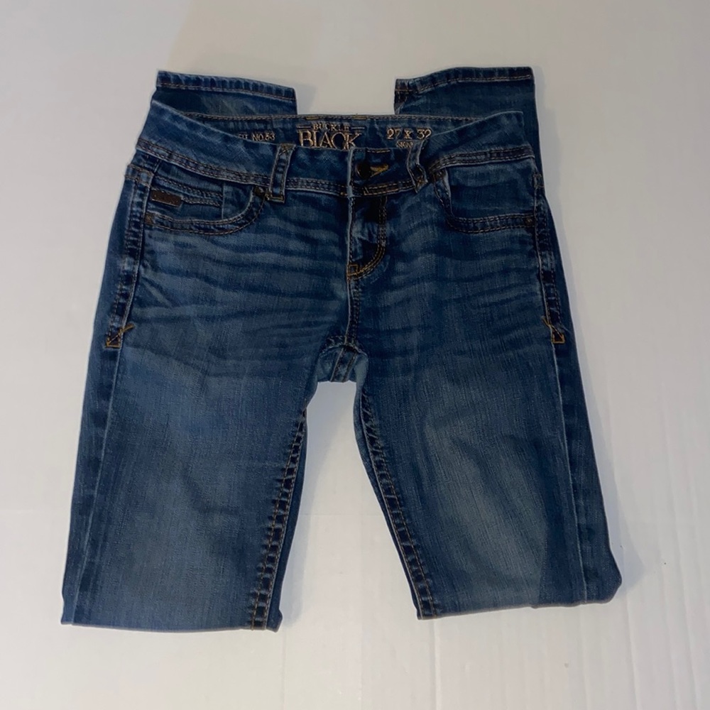 Buckle Black Fit Number 53 Size 27 X 32 Blue Skinny Jeans